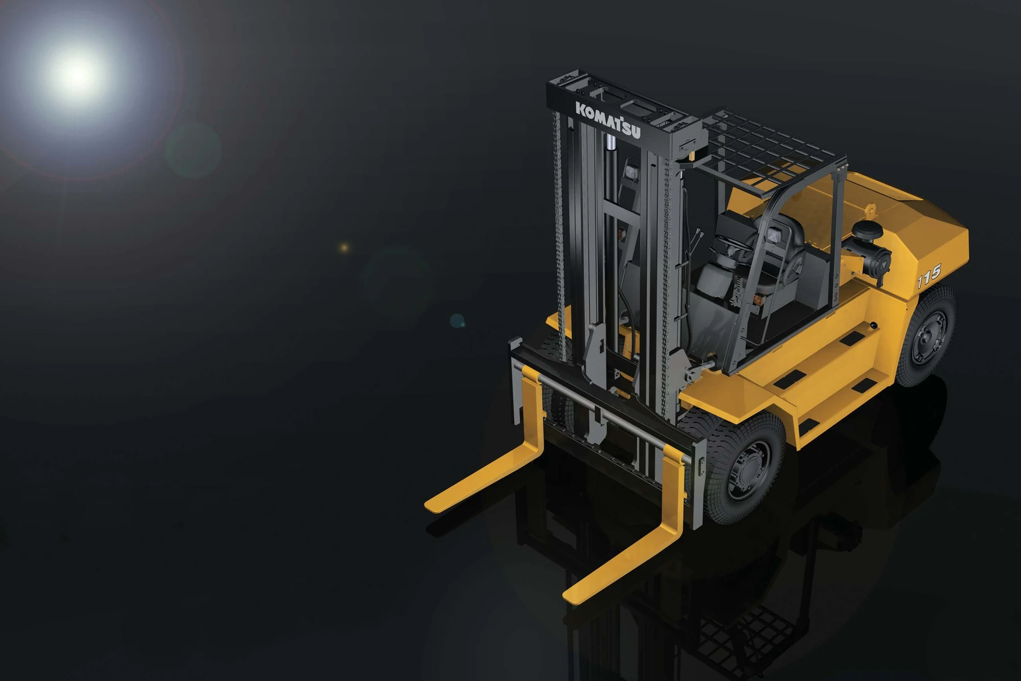 Komatsu EX50 dizel forklift serisi — FD115 örnek modelinin üretici ürün görseli