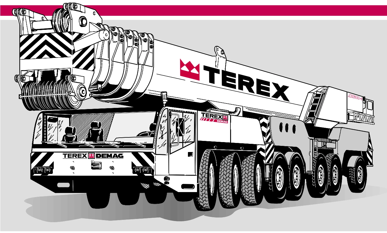 Terex Demag AC 500-1 katalog araç çizimi
